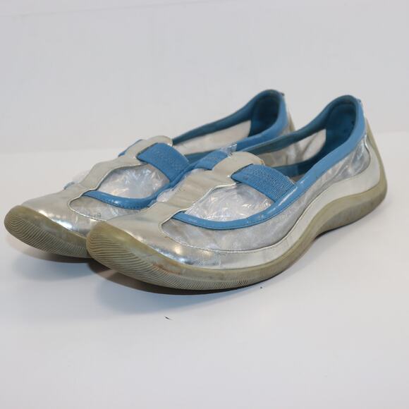 NikeLab G Series Metallic Silver Blue Flats Size 6.5 - Picture 2 of 6